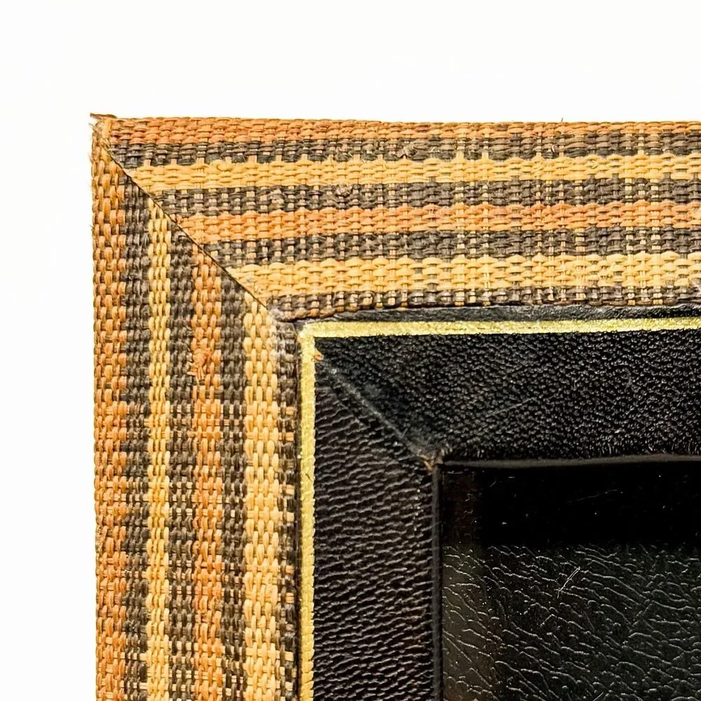 Vintage R & Y Augousti London Woven Textile Photo Frame 5x7 Fits 3.5x5 Designer